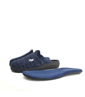 Zapatillas casa mujer invierno Plumaflex azul descalzas plantilla extraíble