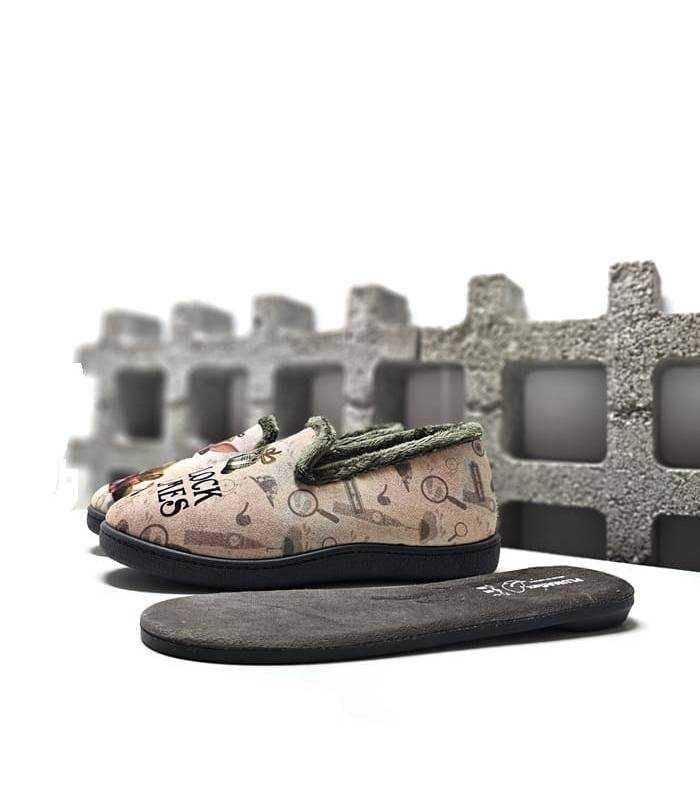 Zapatillas casa hombre Sherlock con plantilla extraíble Plumaflex