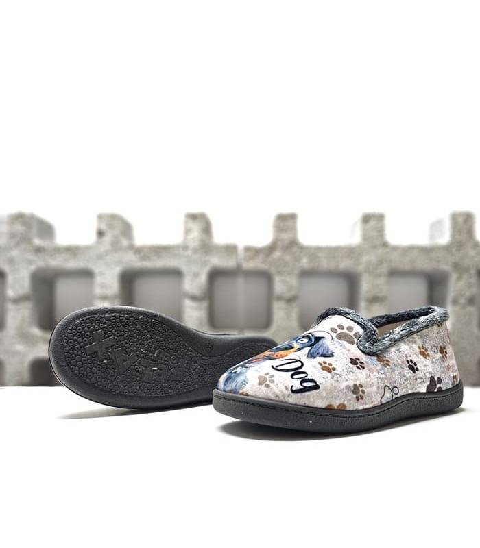 Zapatillas casa hombre dibujos perros Plumaflex suela antideslizante