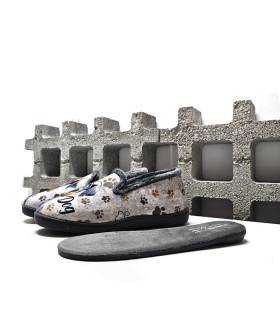 Zapatillas casa hombre dibujos perros con plantilla extraíble