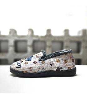 Zapatillas casa hombre dibujos perros Plumaflex perfil completo