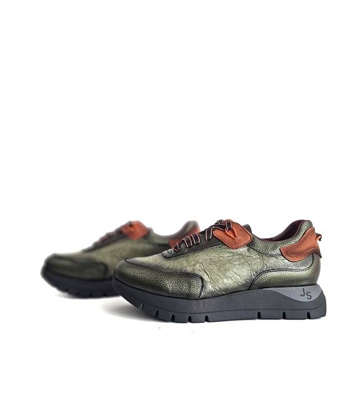 zapatos mujer piel verdes José Saenz invierno par completo