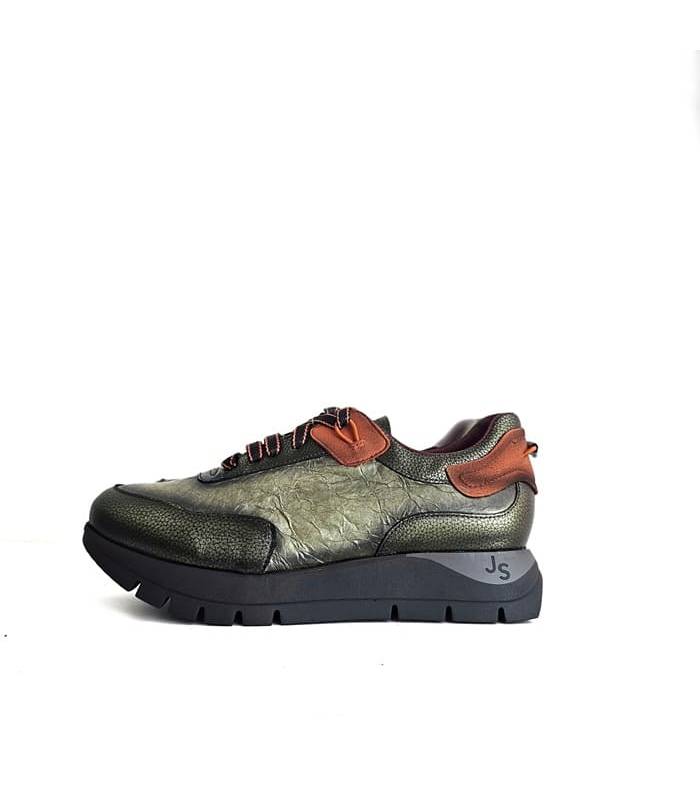 zapatos mujer piel verdes José Saenz invierno perfil