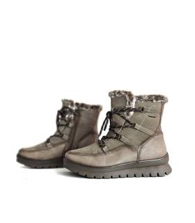Botas impermeables mujer piel beige Treintas par completo