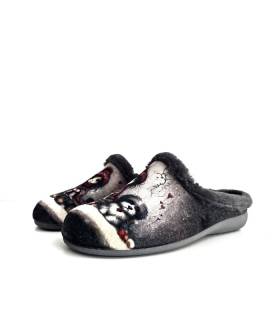 Zapatillas casa mujer perro Gema García lateral