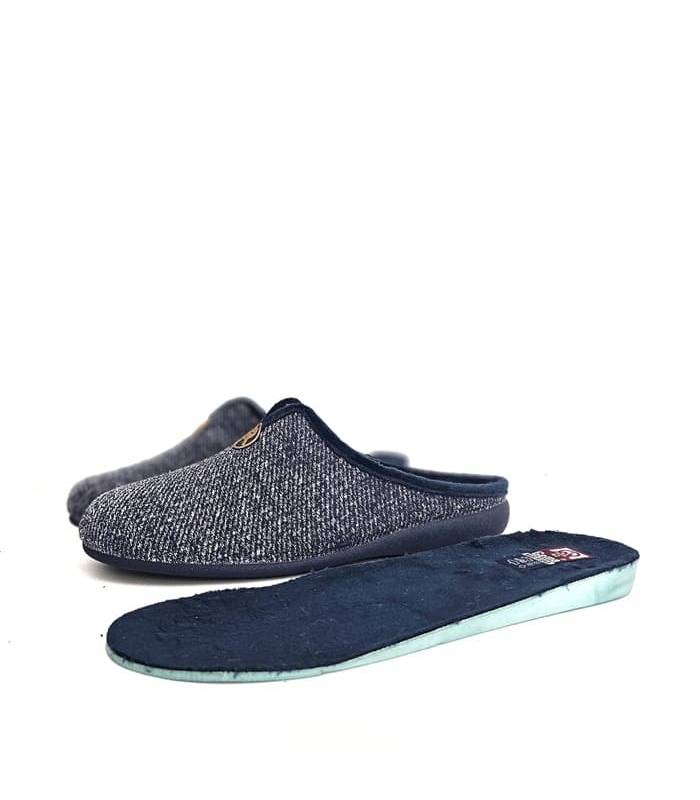 zapatillas casa hombre invierno plantilla extraíble azul Gema García