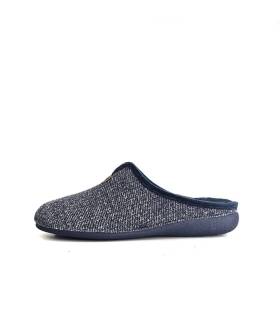 zapatillas casa hombre invierno laterales jaspeadas azules Gema García