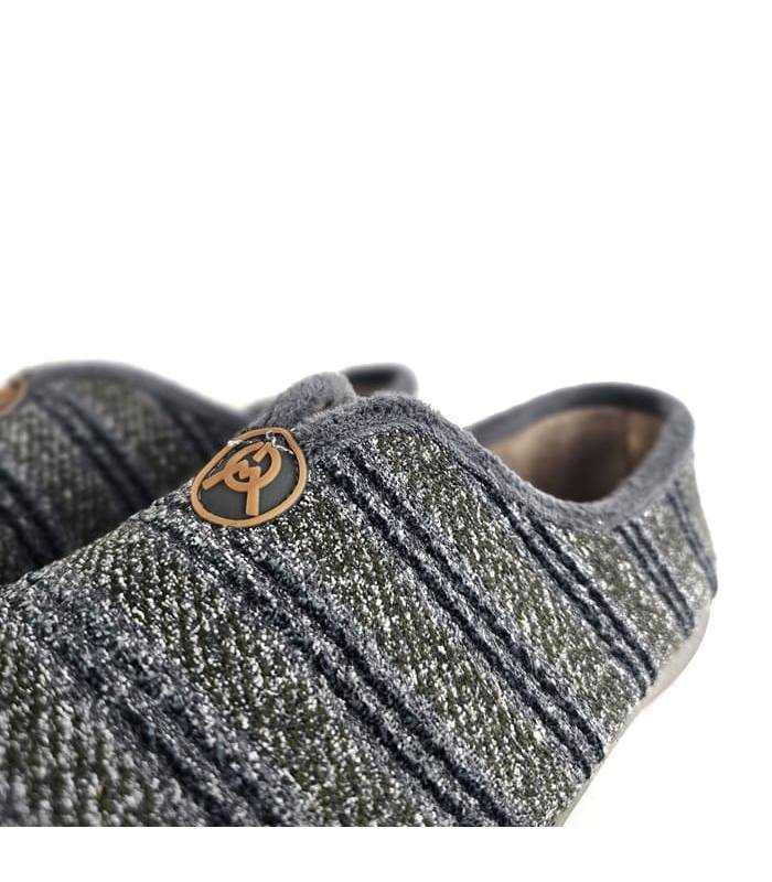 zapatillas cerradas hombre invierno Gema García detalle tejido jaspeado
