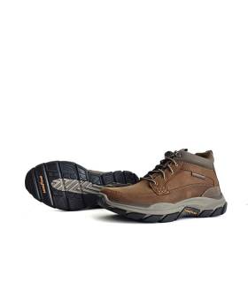 Botas Skechers impermeables hombre marrones suela Goodyear