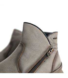 Botines mujer piel impermeables taupe Treintas detalle cremallera