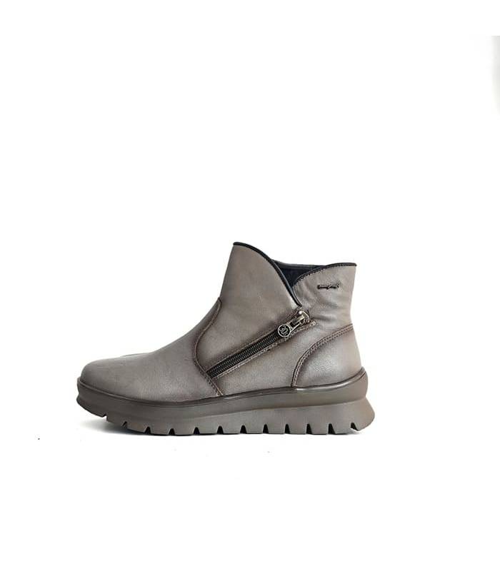 Botines mujer piel impermeables taupe Treintas perfil