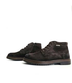 Botas hombre piel marrón impermeables Zen vista lateral
