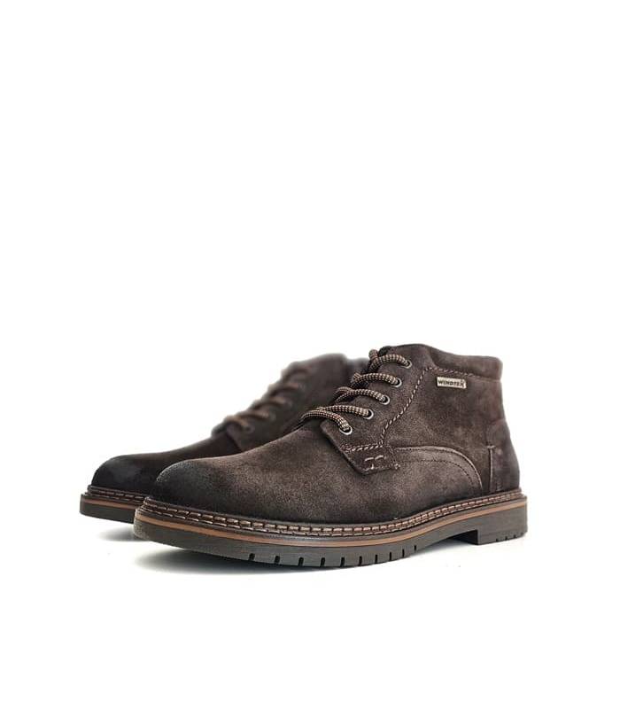 Botas hombre piel marrón impermeables Zen par completo