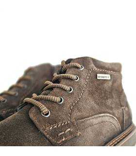 Botas hombre piel marrón impermeables Zen detalle cordones