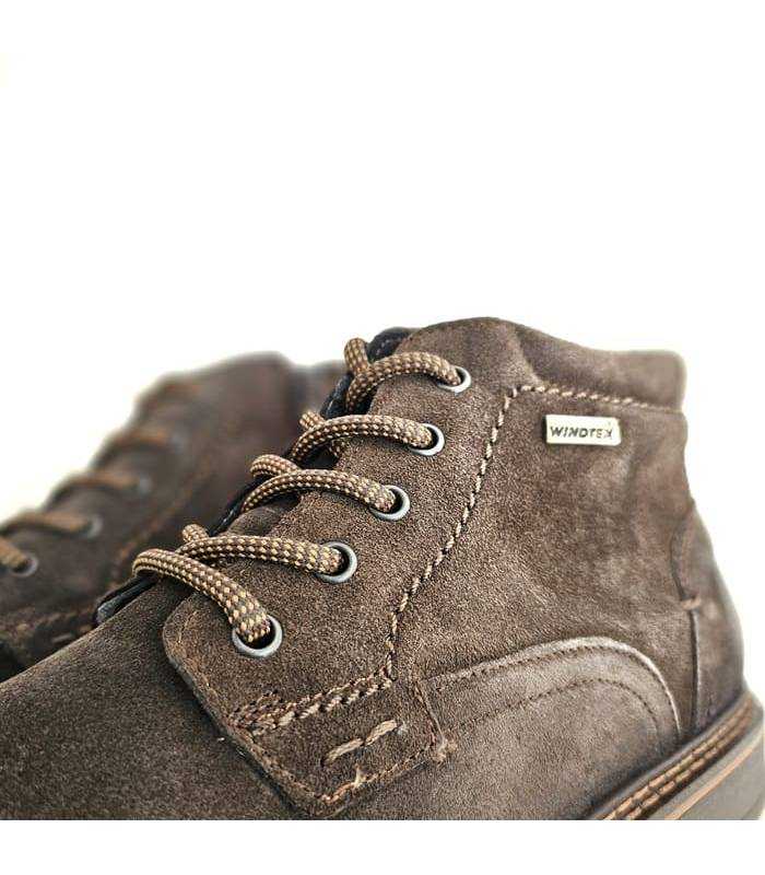 Botas hombre piel marrón impermeables Zen detalle cordones