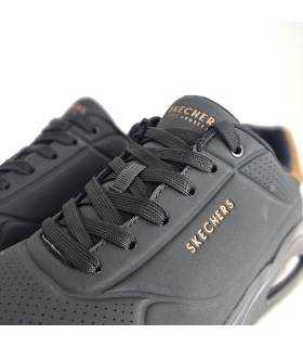 zapatillas Skechers hombre negras cordones Air-Cooled