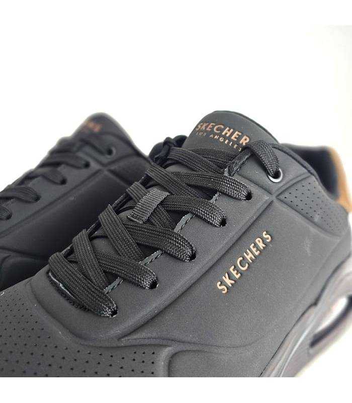 zapatillas Skechers hombre negras cordones Air-Cooled