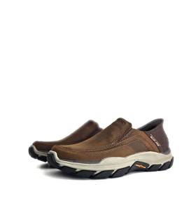 Zapatos mocasín hombre Skechers marrón Slip-ins Respected Elgin
