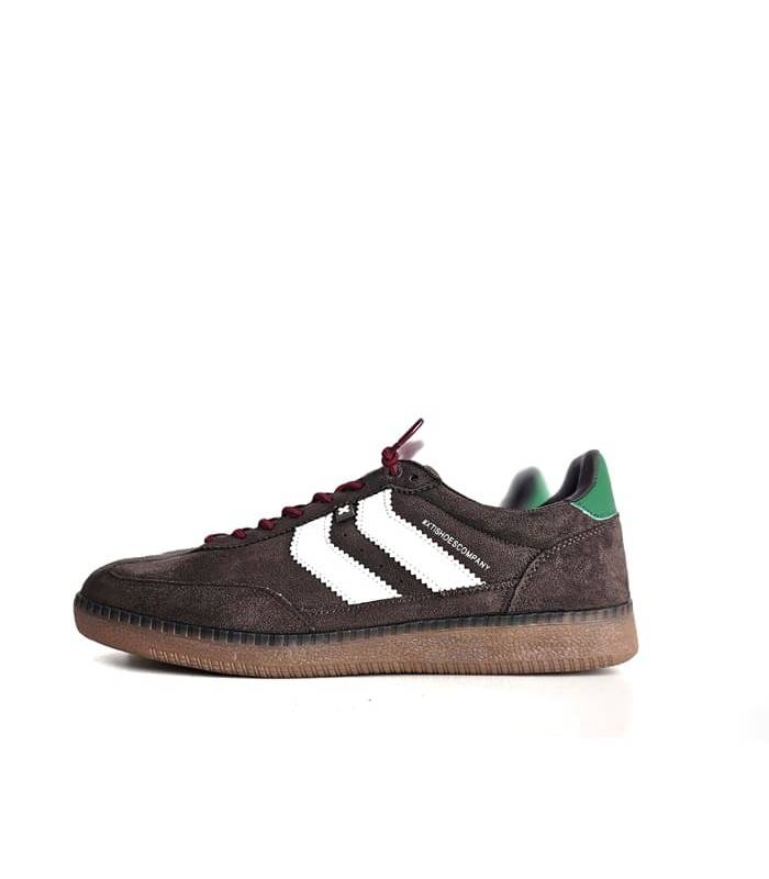Vista lateral zapatillas casual hombre marrones de Xti veganas
