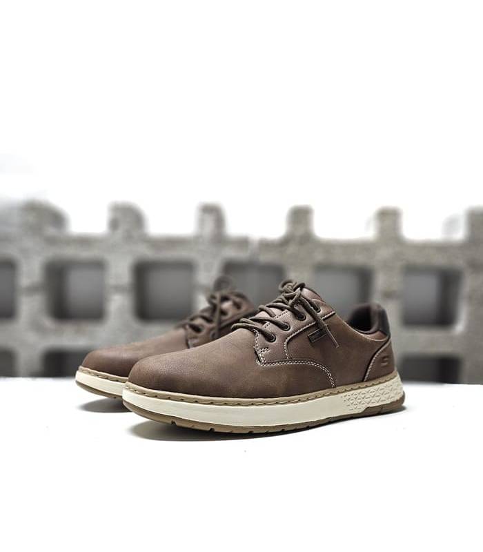 zapatos hombre invierno Skechers Pryor marrones impermeables