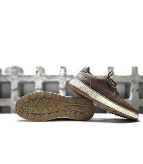 zapatos Skechers impermeables hombre suela tracción marrones