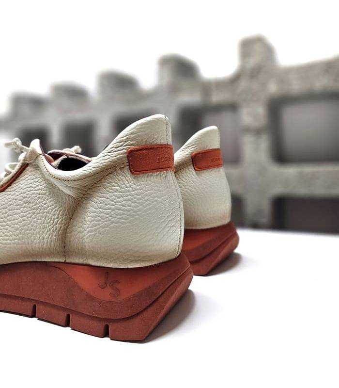 zapatos mujer Jose Saenz crudo, vista trasera