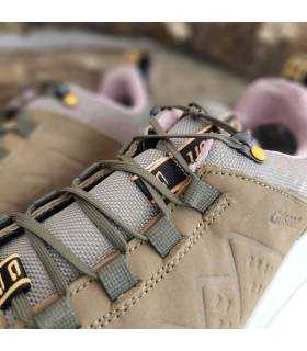 Zapatillas trekking mujer impermeables beige Grisport detalle cordones