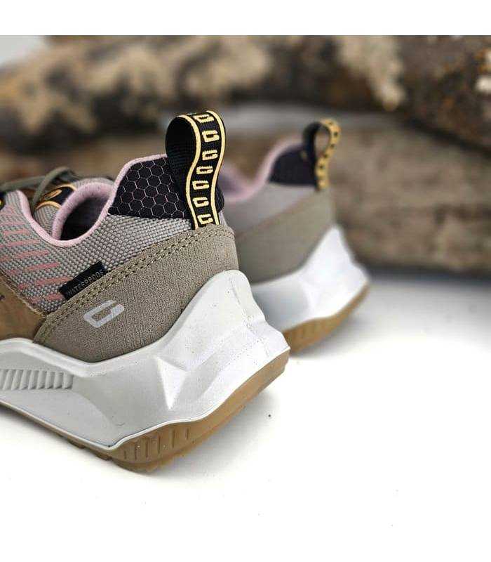 Zapatillas trekking mujer impermeables beige Grisport talón