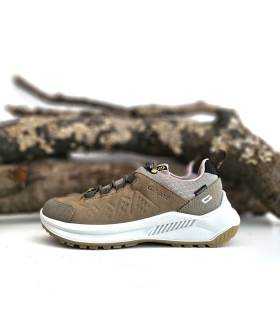 Zapatillas trekking mujer impermeables beige Grisport perfil