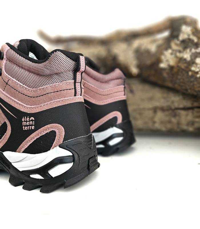Botas trekking mujer rosa Élémenterre Sonora detalle trasero