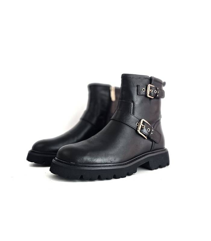 botas piel negra Carmela mujer