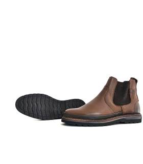 suela antideslizante botines hombre piel Baerchi marrón claro