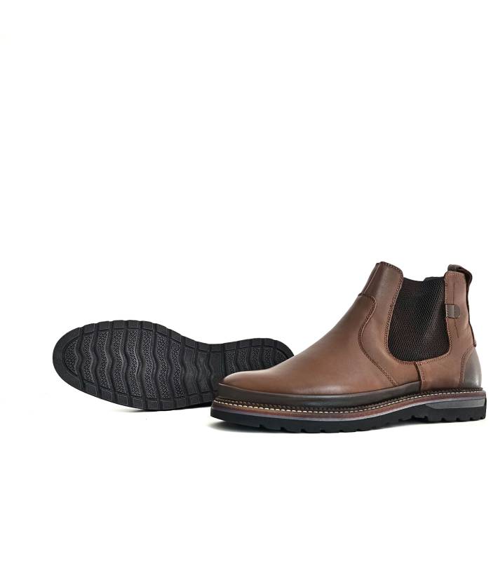 suela antideslizante botines hombre piel Baerchi marrón claro