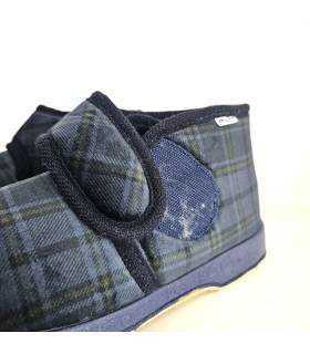 zapatillas casa hombre velcro azul