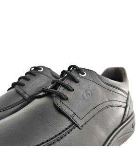 zapatos hombre piel Luisetti negros detalle cordones