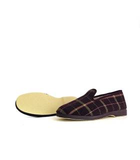 piso de goma flexible de zapatillas paño burdeos para hombre