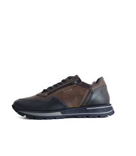 vista lateral zapatos Zen hombre de piel marrón