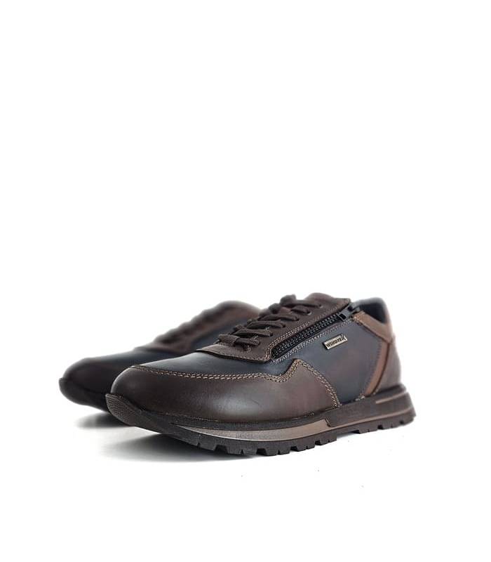 zapatos deportivos hombre Zen piel azules