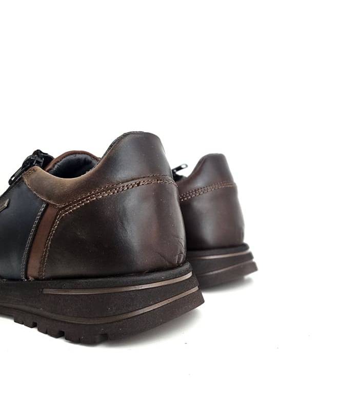 trasera piel natural de los zapatyos azules de Zen