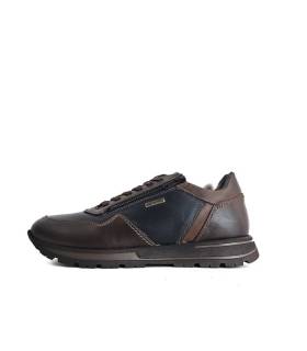 vista lateral zapatos Zen hombre de piel azul