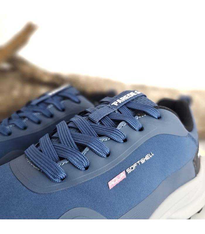 detalle cordones zapatillas Softshell mujer Paredes azul