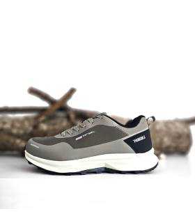 perfil lateral zapatillas trekking mujer beige Paredes