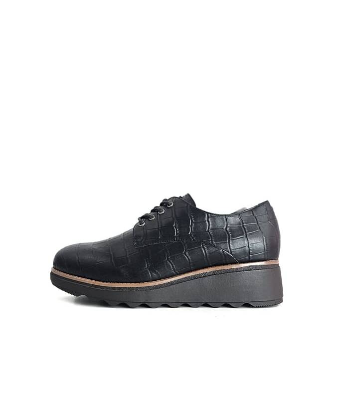 zapatos piel cocodrilo mujer negros chika10 renature