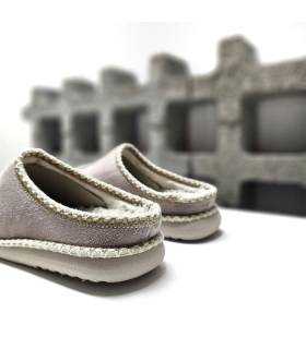 detalle trasera zapatillas garrido muro mujer beige