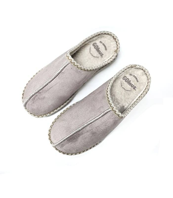 zapatillas mujer invierno beige piso gomus, vista desde arriba
