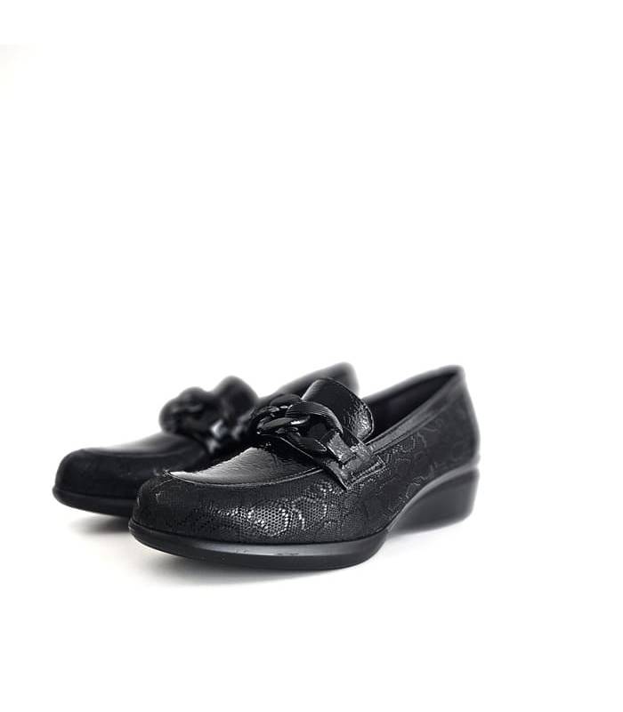 mocasines mujer Doctor Cutillas piel charol negro
