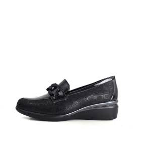 mocasines mujer ancho invierno negro