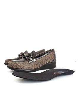 mocasines mujer invierno beige anchos, vista de la plantilla extraible