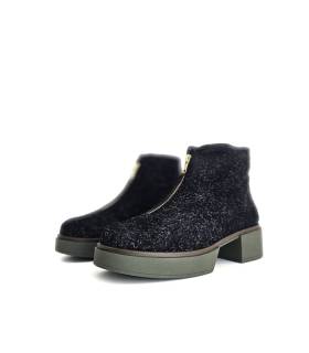 botines mujer negros comfort class suela verde