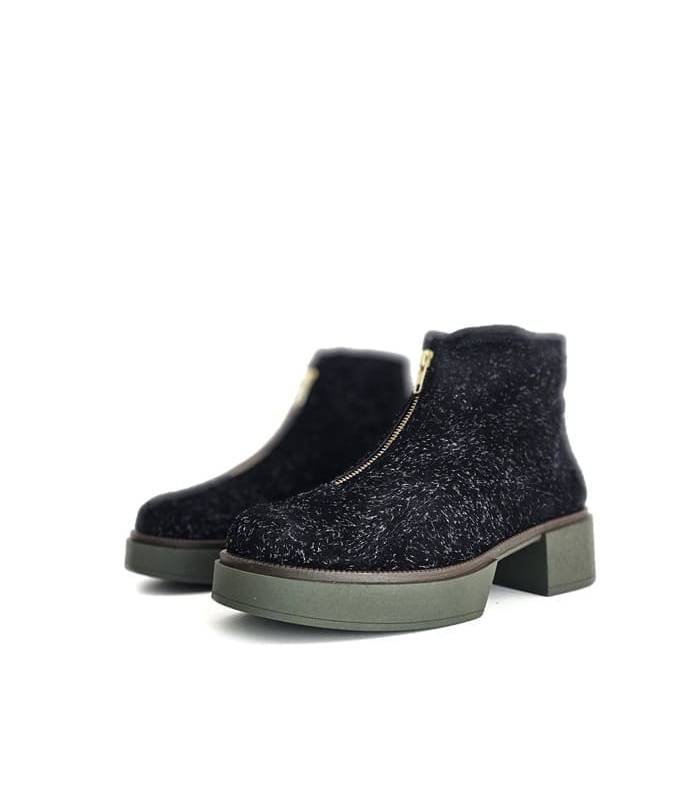botines mujer negros comfort class suela verde